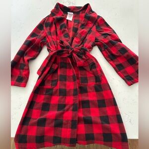 Wondershop Kids Red and Black Plaid robe